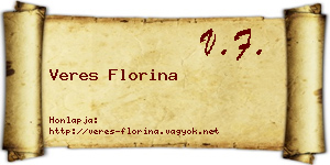 Veres Florina névjegykártya